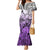 Beauty and The Warrior Polynesian Valentine Family Matching Mermaid Dress and Hawaiian Shirt Hibiscus FLowers Purple Style LT9 Mom's Dress Purple - Polynesian Pride