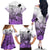 Beauty and The Warrior Polynesian Valentine Family Matching Off Shoulder Long Sleeve Dress and Hawaiian Shirt Hibiscus FLowers Purple Style LT9 - Polynesian Pride