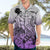 Beauty and The Warrior Polynesian Valentine Hawaiian Shirt Hibiscus FLowers Purple Style LT9 - Polynesian Pride