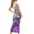 Beauty and The Warrior Polynesian Valentine Short Sleeve Bodycon Dress Hibiscus FLowers Purple Style LT9 - Polynesian Pride