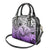 Beauty and The Warrior Polynesian Valentine Shoulder Handbag Hibiscus FLowers Purple Style LT9 - Polynesian Pride