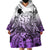 Beauty and The Warrior Polynesian Valentine Wearable Blanket Hoodie Hibiscus FLowers Purple Style LT9 - Polynesian Pride