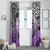 Beauty and The Warrior Polynesian Valentine Window Curtain Hibiscus FLowers Purple Style LT9 - Polynesian Pride