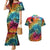 Beauty and The Warrior Polynesian Valentine Couples Matching Mermaid Dress and Hawaiian Shirt Hibiscus FLowers Rainbow Style LT9 Rainbow - Polynesian Pride