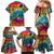 Beauty and The Warrior Polynesian Valentine Family Matching Mermaid Dress and Hawaiian Shirt Hibiscus FLowers Rainbow Style LT9 - Polynesian Pride