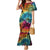 Beauty and The Warrior Polynesian Valentine Family Matching Mermaid Dress and Hawaiian Shirt Hibiscus FLowers Rainbow Style LT9 Mom's Dress Rainbow - Polynesian Pride