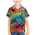 Beauty and The Warrior Polynesian Valentine Family Matching Mermaid Dress and Hawaiian Shirt Hibiscus FLowers Rainbow Style LT9 Son's Shirt Rainbow - Polynesian Pride