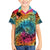 Beauty and The Warrior Polynesian Valentine Family Matching Off Shoulder Short Dress and Hawaiian Shirt Hibiscus FLowers Rainbow Style LT9 Son's Shirt Rainbow - Polynesian Pride