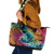 Beauty and The Warrior Polynesian Valentine Leather Tote Bag Hibiscus FLowers Rainbow Style LT9 Rainbow - Polynesian Pride