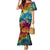 Beauty and The Warrior Polynesian Valentine Mermaid Dress Hibiscus FLowers Rainbow Style LT9 Women Rainbow - Polynesian Pride