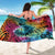 Beauty and The Warrior Polynesian Valentine Sarong Hibiscus FLowers Rainbow Style LT9 - Polynesian Pride