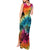 Beauty and The Warrior Polynesian Valentine Tank Maxi Dress Hibiscus FLowers Rainbow Style LT9 - Polynesian Pride