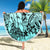 Beauty and The Warrior Polynesian Valentine Beach Blanket Hibiscus FLowers Turquoise Style LT9 - Polynesian Pride