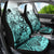 Beauty and The Warrior Polynesian Valentine Car Seat Cover Hibiscus FLowers Turquoise Style LT9 - Polynesian Pride