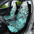 Beauty and The Warrior Polynesian Valentine Car Seat Cover Hibiscus FLowers Turquoise Style LT9 - Polynesian Pride