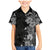 Hawaii Tropical Flowers Tribal Pattern Family Matching Mermaid Dress and Hawaiian Shirt Black Style LT9 Son's Shirt Black - Polynesian Pride