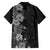 Hawaii Tropical Flowers Tribal Pattern Family Matching Short Sleeve Bodycon Dress and Hawaiian Shirt Black Style LT9 - Polynesian Pride