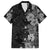 Hawaii Tropical Flowers Tribal Pattern Hawaiian Shirt Black Style LT9 Black - Polynesian Pride