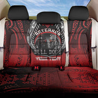 Aotearoa Bulldog Personalised Back Car Seat Cover Maori Kowhaiwhai Motif LT9 One Size Red - Polynesian Pride