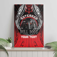 Aotearoa Bulldog Personalised Canvas Wall Art Maori Kowhaiwhai Motif LT9 - Polynesian Pride