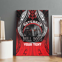 Aotearoa Bulldog Personalised Canvas Wall Art Maori Kowhaiwhai Motif LT9 - Polynesian Pride