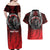 Aotearoa Bulldog Personalised Couples Matching Off Shoulder Maxi Dress and Hawaiian Shirt Maori Kowhaiwhai Motif