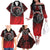 Aotearoa Bulldog Personalised Family Matching Off The Shoulder Long Sleeve Dress and Hawaiian Shirt Maori Kowhaiwhai Motif