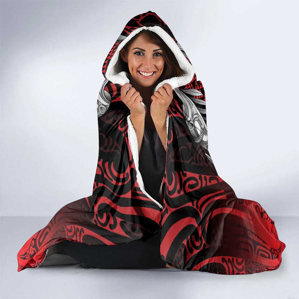 Aotearoa Bulldog Personalised Hooded Blanket Maori Kowhaiwhai Motif LT9 - Polynesian Pride