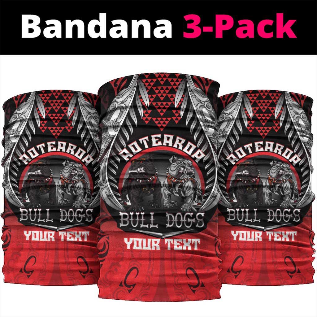 Aotearoa Bulldog Personalised Neck Gaiter Maori Kowhaiwhai Motif LT9 package One Size: 25*50cm Red - Polynesian Pride