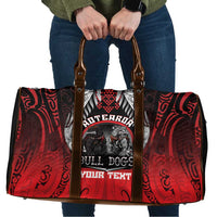 Aotearoa Bulldog Personalised Travel Bag Maori Kowhaiwhai Motif LT9 Red - Polynesian Pride