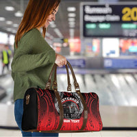 Aotearoa Bulldog Personalised Travel Bag Maori Kowhaiwhai Motif LT9 - Polynesian Pride