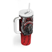 Aotearoa Bulldog Personalised Tumbler With Handle Maori Kowhaiwhai Motif LT9 - Polynesian Pride
