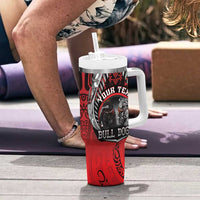 Aotearoa Bulldog Personalised Tumbler With Handle Maori Kowhaiwhai Motif LT9 - Polynesian Pride