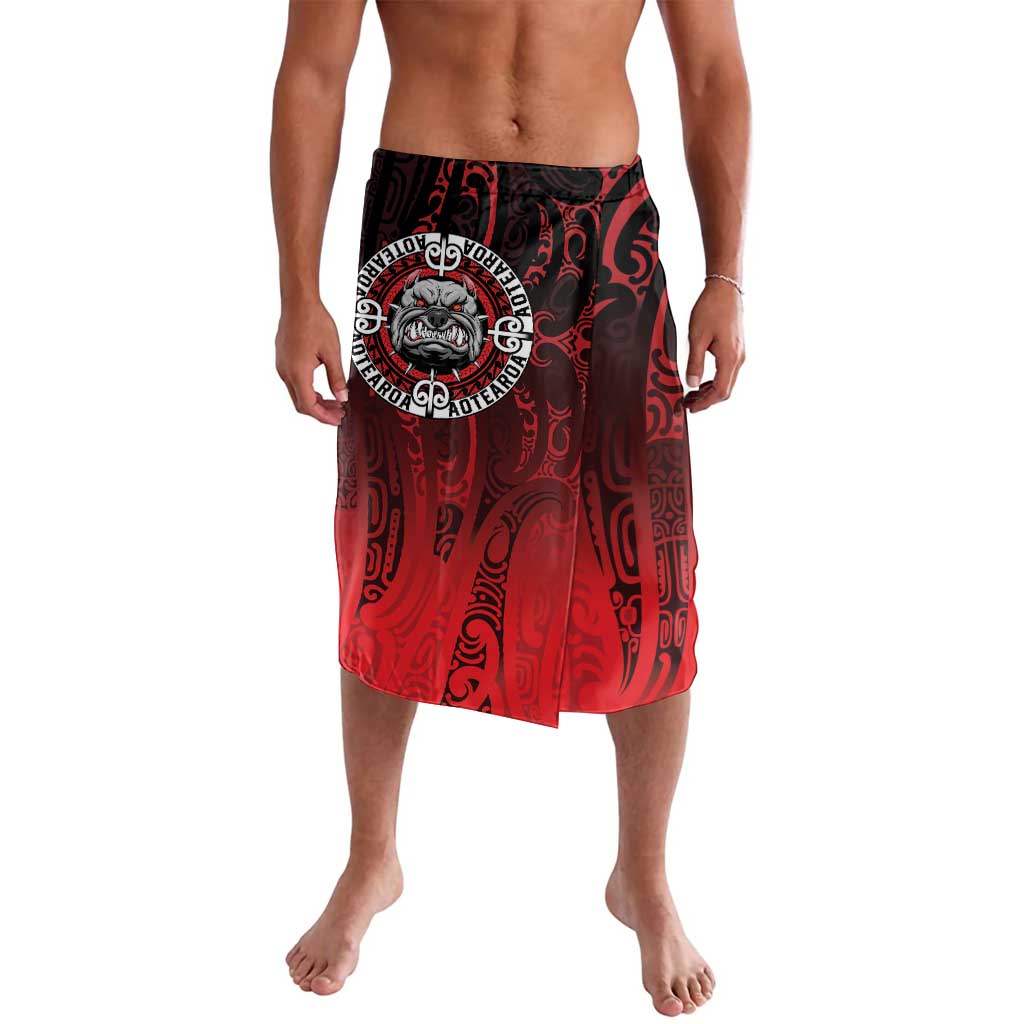 Aotearoa Bulldog Lavalava New Zealand Kowhaiwhai Tribal LT9 Red - Polynesian Pride