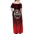 Aotearoa Bulldog Off Shoulder Maxi Dress New Zealand Kowhaiwhai Tribal