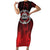 Aotearoa Bulldog Short Sleeve Bodycon Dress New Zealand Kowhaiwhai Tribal