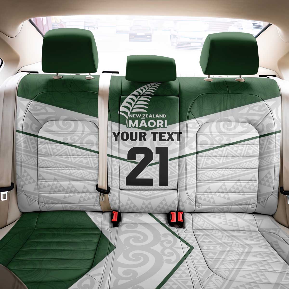 Custom New Zealand Maori Niho Taniwha Back Car Seat Cover LT9 - Polynesian Pride