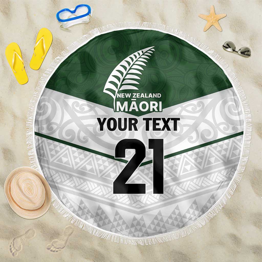 Custom New Zealand Maori Niho Taniwha Beach Blanket LT9 One Size 150cm Green - Polynesian Pride