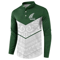 Custom New Zealand Maori Niho Taniwha Button Sweatshirt LT9 - Polynesian Pride