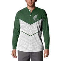 Custom New Zealand Maori Niho Taniwha Button Sweatshirt LT9 - Polynesian Pride