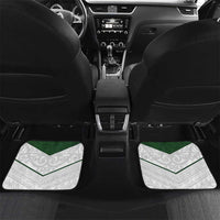 Custom New Zealand Maori Niho Taniwha Car Mats LT9 Set 2pcs - Back Green - Polynesian Pride