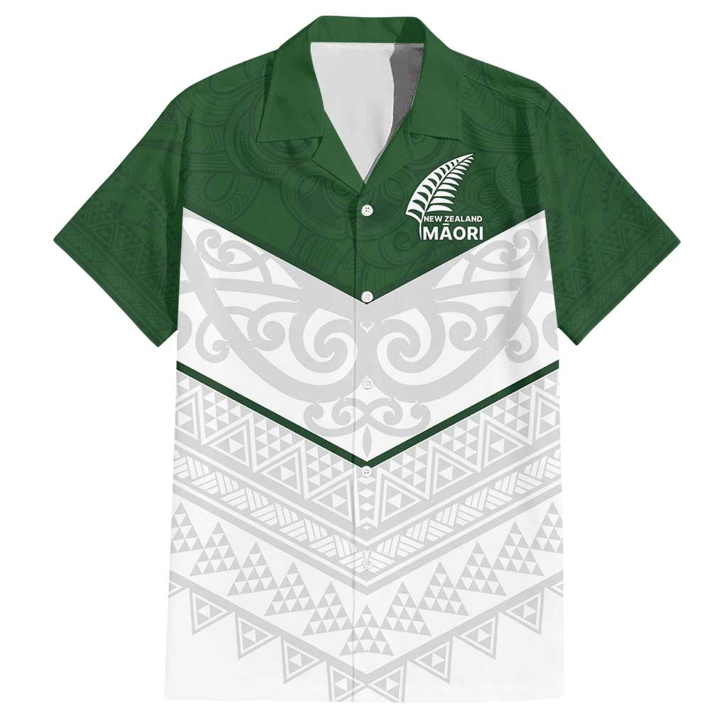 Custom New Zealand Maori Niho Taniwha Hawaiian Shirt LT9 Green - Polynesian Pride