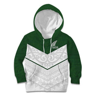 Custom New Zealand Maori Niho Taniwha Kid Hoodie LT9 Hoodie Green - Polynesian Pride