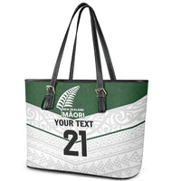 Custom New Zealand Maori Niho Taniwha Leather Tote Bag LT9 - Polynesian Pride