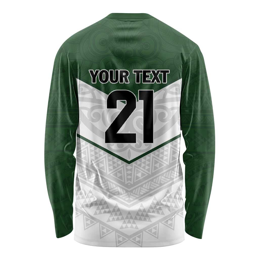Custom New Zealand Maori Niho Taniwha Long Sleeve Shirt LT9 - Polynesian Pride
