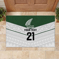 Custom New Zealand Maori Niho Taniwha Rubber Doormat LT9 Green - Polynesian Pride