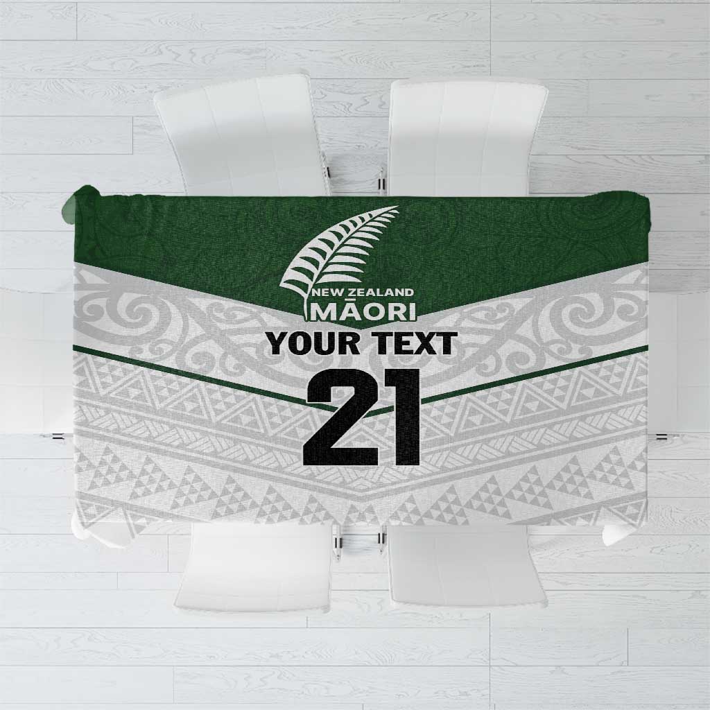 Custom New Zealand Maori Niho Taniwha Tablecloth LT9 Green - Polynesian Pride