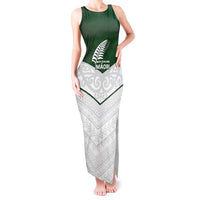 Custom New Zealand Maori Niho Taniwha Tank Maxi Dress LT9 Women Green - Polynesian Pride