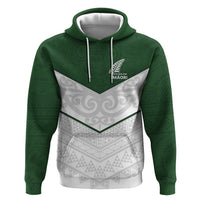Custom New Zealand Maori Niho Taniwha Zip Hoodie LT9 Pullover Hoodie Green - Polynesian Pride