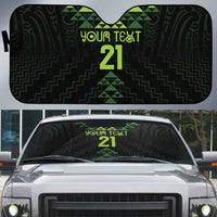Custom New Zealand Maori Koru Koiri Motif Auto Sun Shade LT9 Green - Polynesian Pride